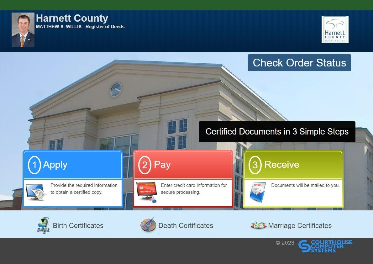 Register of deeds welcome