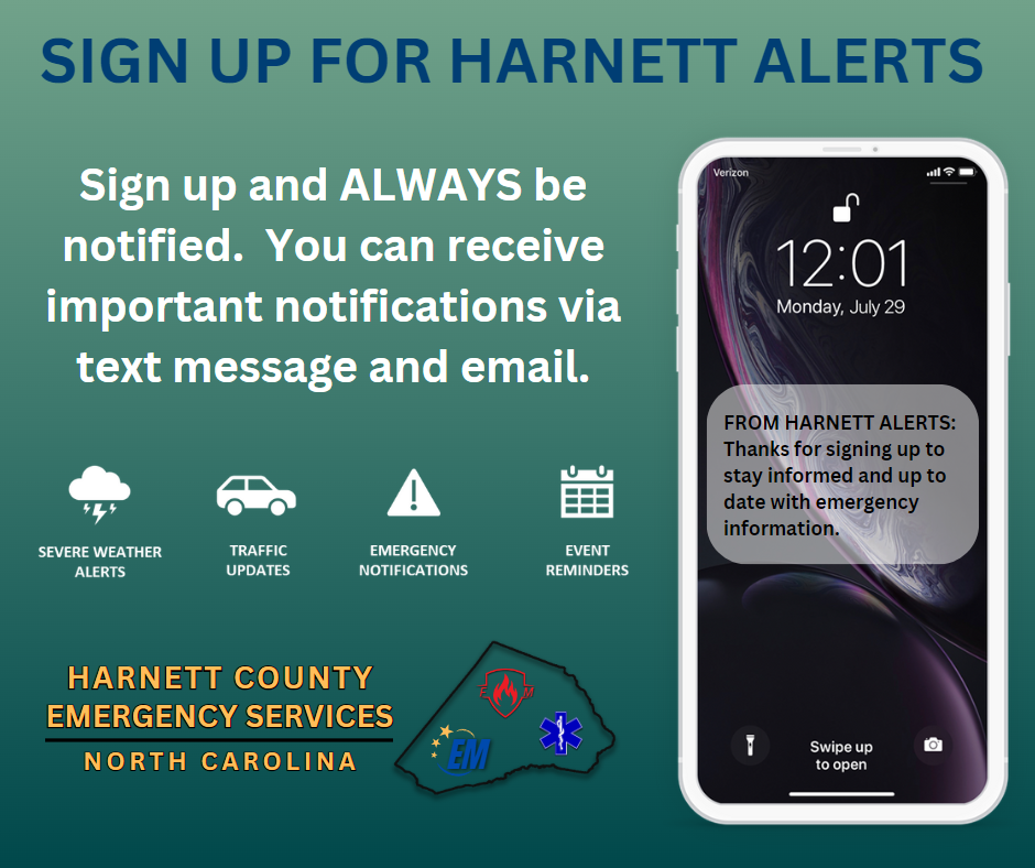 Sign Up for Harnett County Emergency Alerts