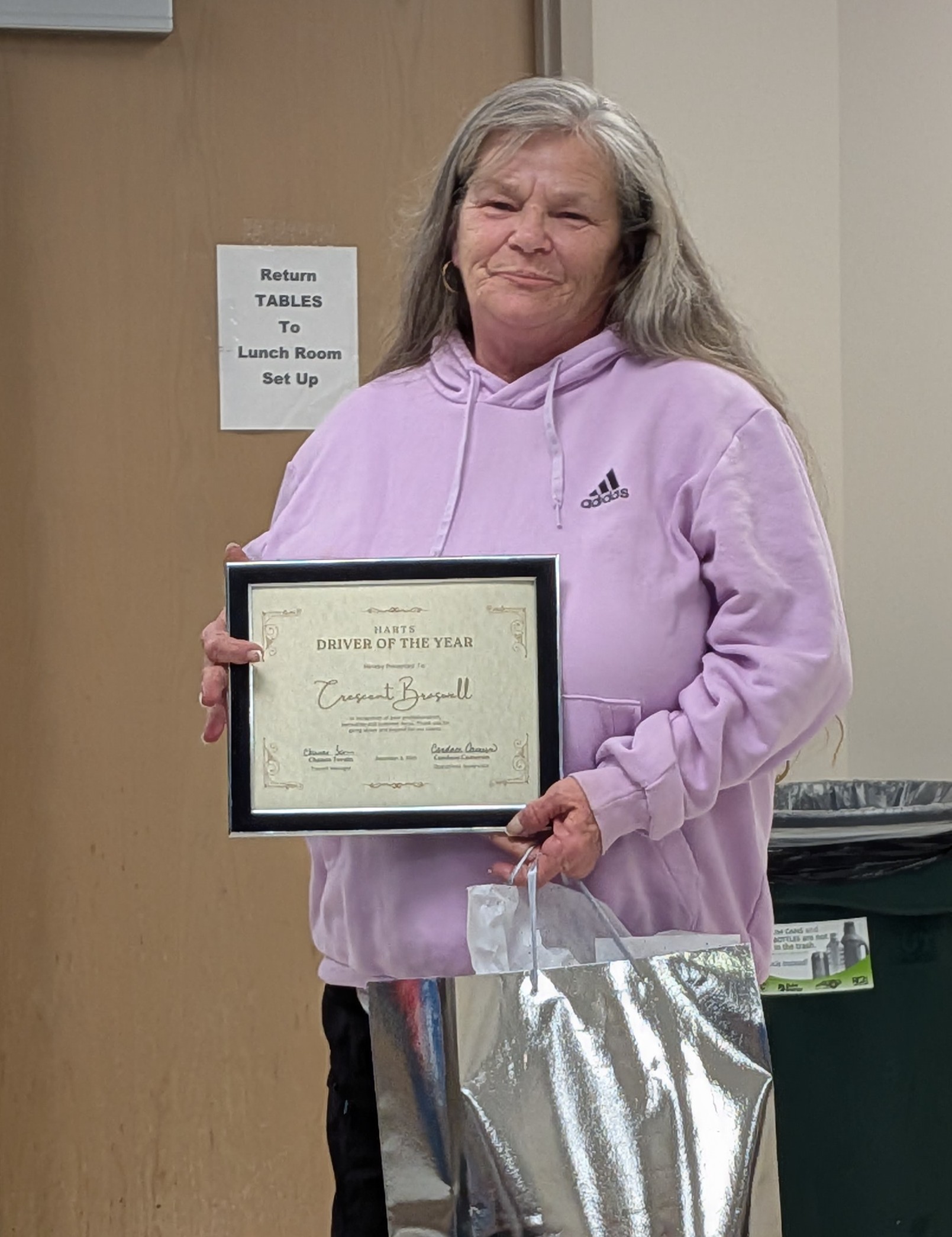 Harnett Area Rural Transit System Driver of the Year 2025 Crescent Braswell