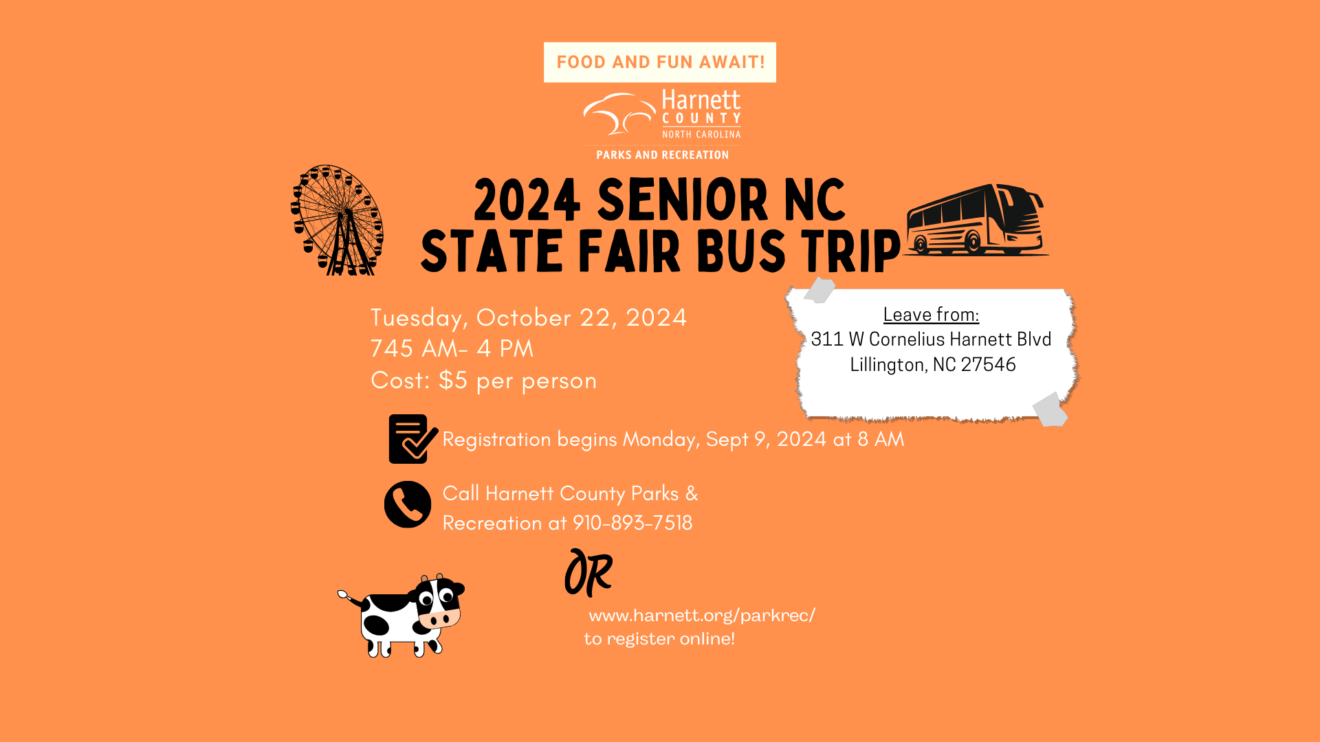 2024 Senior NC State Fair Bus Trip