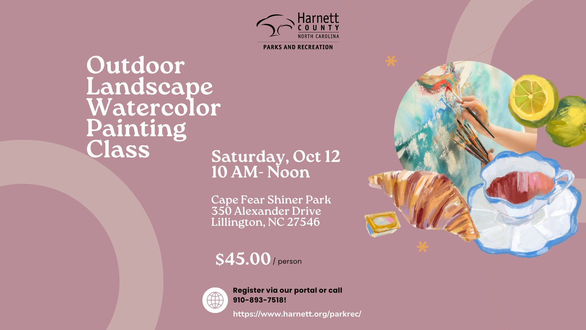 Outdoor Landscape Watercolor Class- October 12