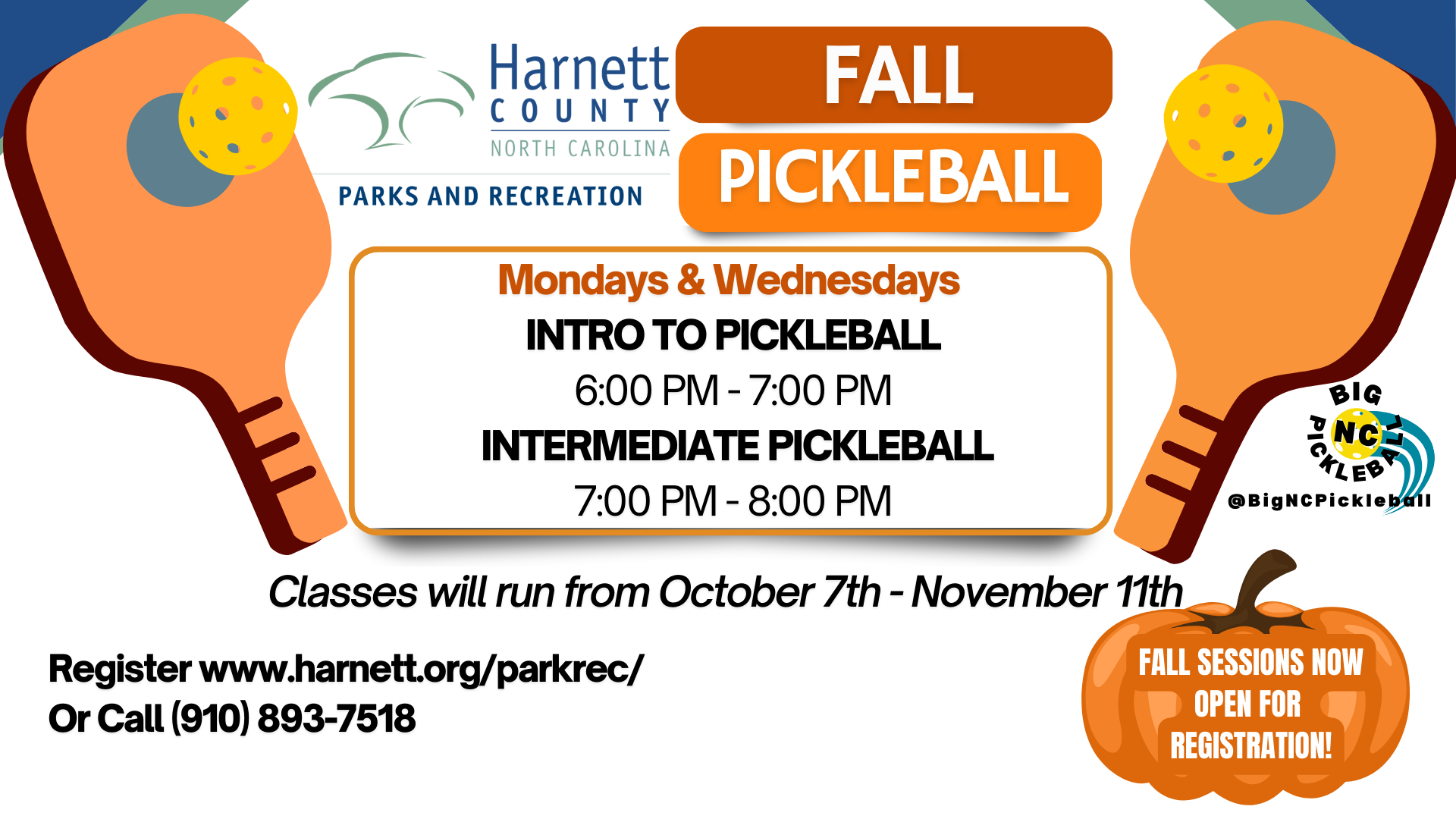 Pickleball Clinics- Fall 2024