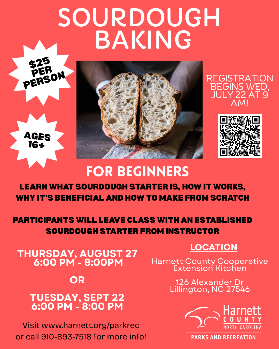 Sourdough Baking for Beginners-  August and September 2026