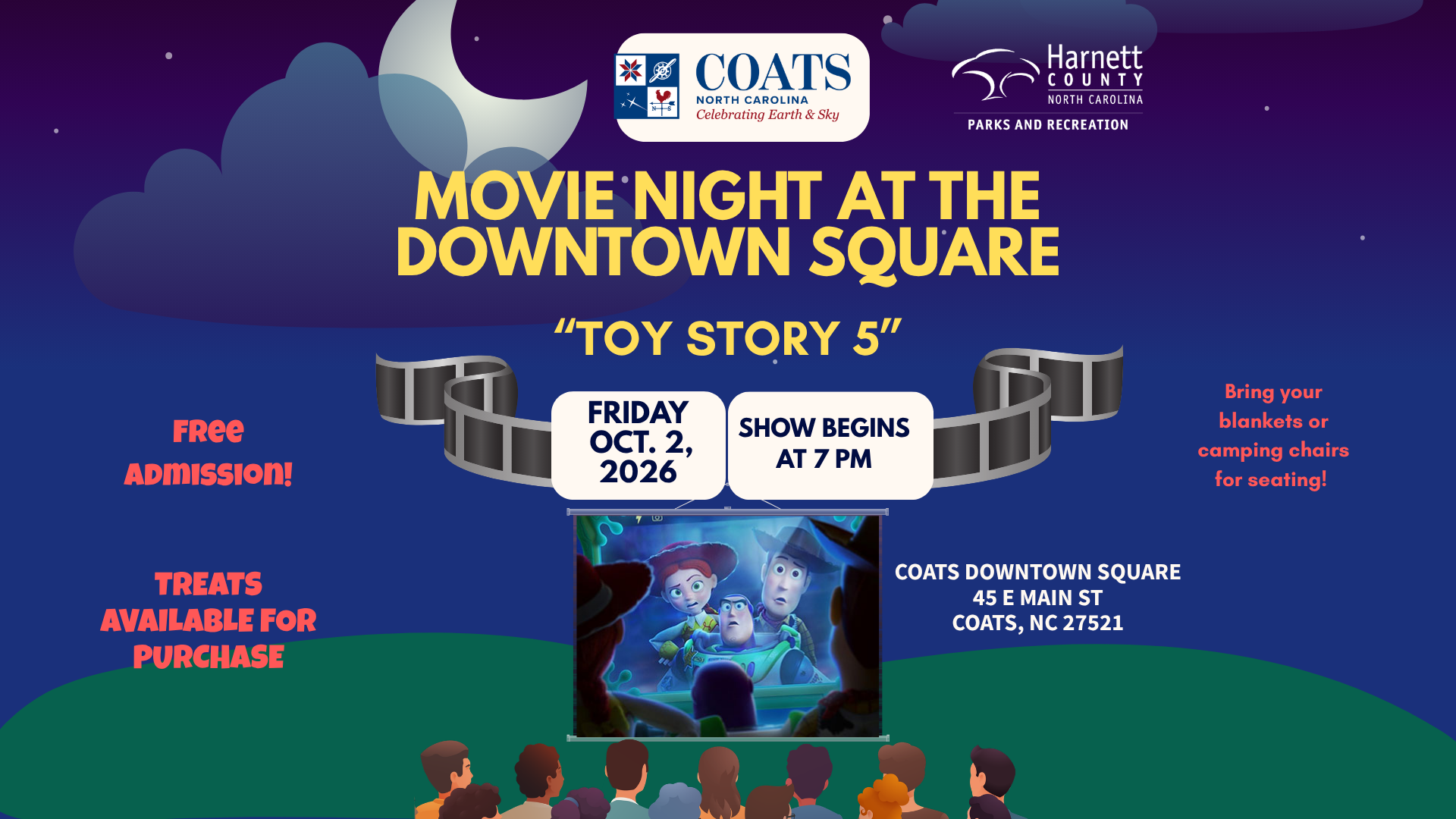 Movie at the Downtown Coats Square-