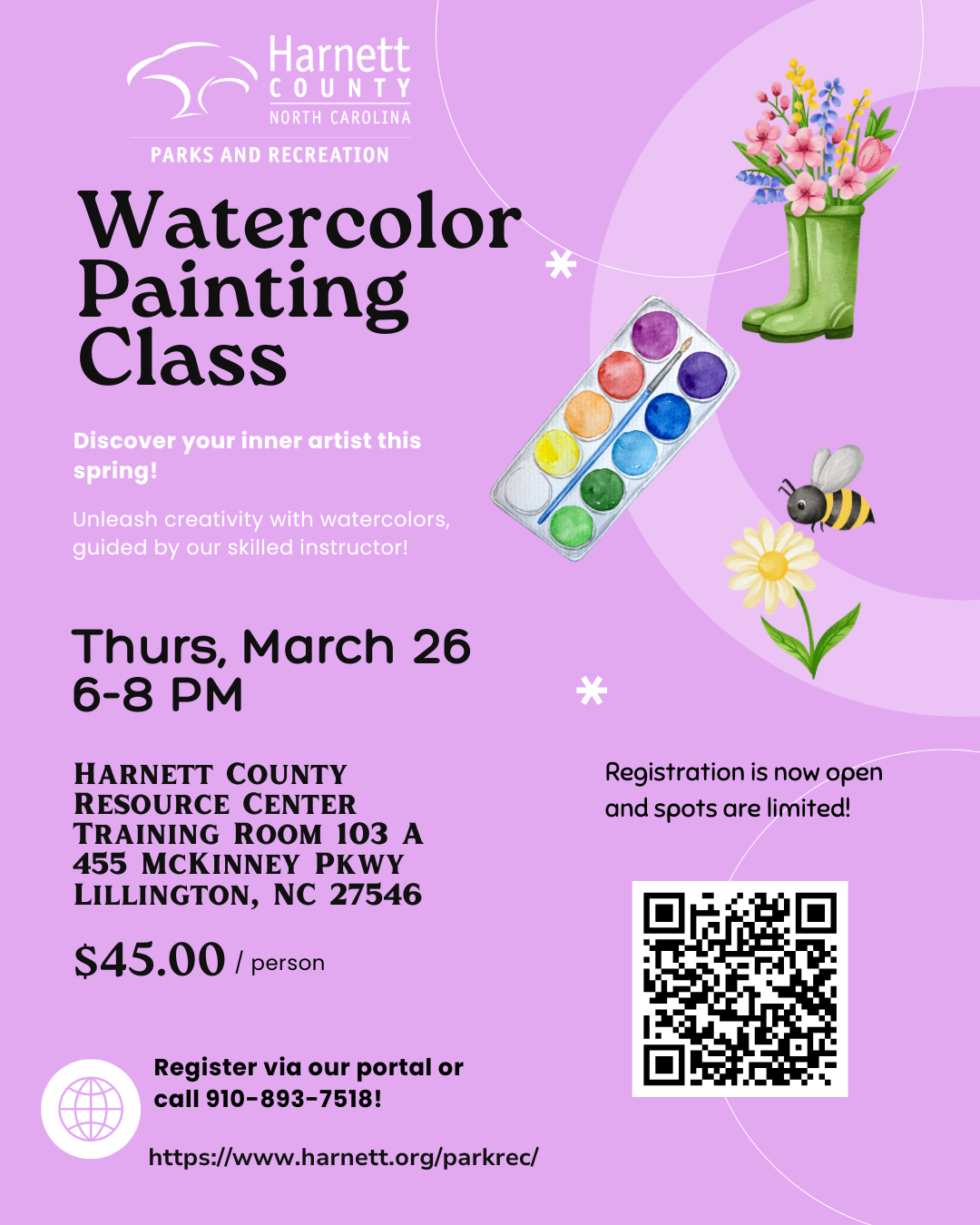 Watercolors Painting Class- March 2026